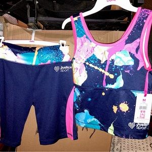 Justice Sport Girl’s Top/Short Set NWT